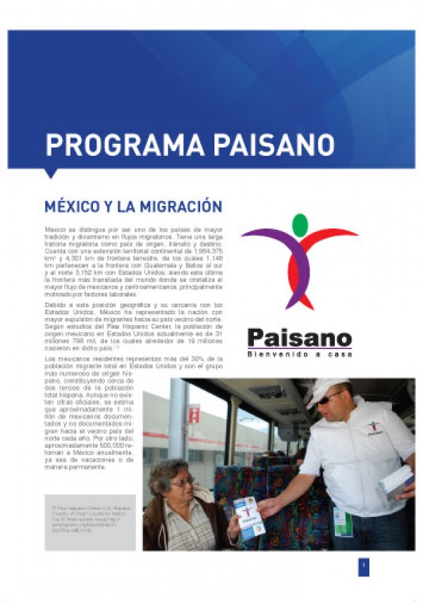 Programa Paisano el Instituto Nacional de Migración al servicio de la diáspora mexicana IOM